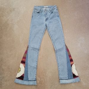 Levi's Custom Made Flare 721 High Rise Denim Jeans Hippie Vintage 2 / 26
